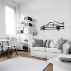 E36 M3 Wall Art – Classic Steel Silhouette with Spinning Wheels-KAFMEKA015