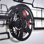 E36 M3 Wall Art – Classic Steel Silhouette with Spinning Wheels-KAFMEKA015