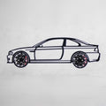 E46 M3 Wall Art – Steel Silhouette with Spinning Wheels-KAFMEKA016