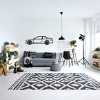 E46 M3 Wall Art – Steel Silhouette with Spinning Wheels-KAFMEKA016