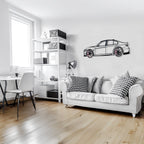 M3 F80 Wall Art – F80 Steel Silhouette with Spinning Wheels-KAFMEKA017