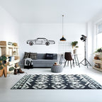 Impala Wall Art – Classic Steel Silhouette with Spinning Wheels-KAFMEKA019