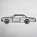 Impala Wall Art – Classic Steel Silhouette with Spinning Wheels-KAFMEKA019