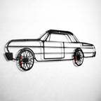 Impala Wall Art – Classic Steel Silhouette with Spinning Wheels-KAFMEKA019