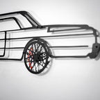 Impala Wall Art – Classic Steel Silhouette with Spinning Wheels-KAFMEKA019