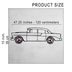 1956 Bel Air Wall Art – Classic Steel Silhouette with Spinning Wheels-KAFMEKA020