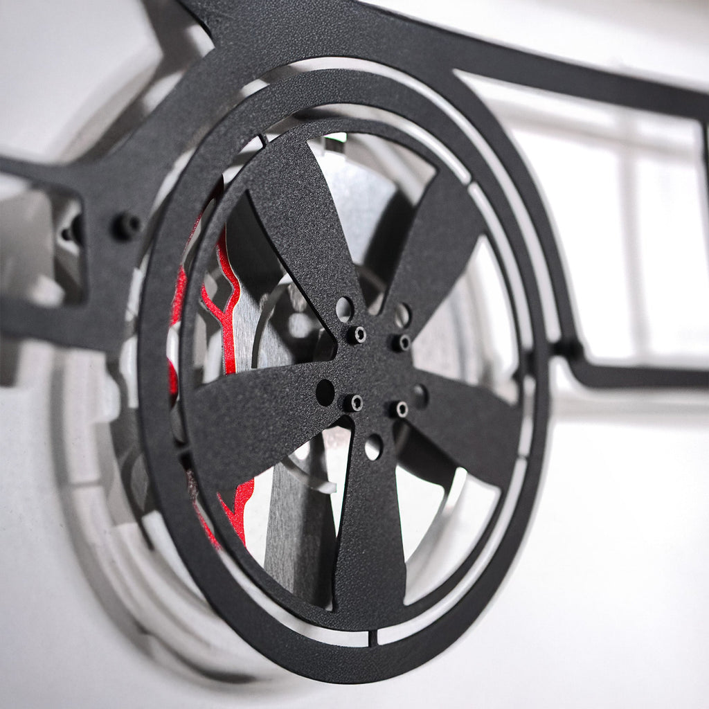 1969 Camaro Wall Art – Classic Steel Silhouette with Spinning Wheels-KAFMEKA021