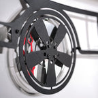 1969 Camaro Wall Art – Classic Steel Silhouette with Spinning Wheels-KAFMEKA021