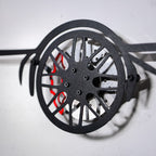 1964 Impala Wall Art – Classic Steel Silhouette with Spinning Wheels-KAFMEKA022