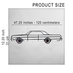 1964 Impala Wall Art – Classic Steel Silhouette with Spinning Wheels-KAFMEKA022