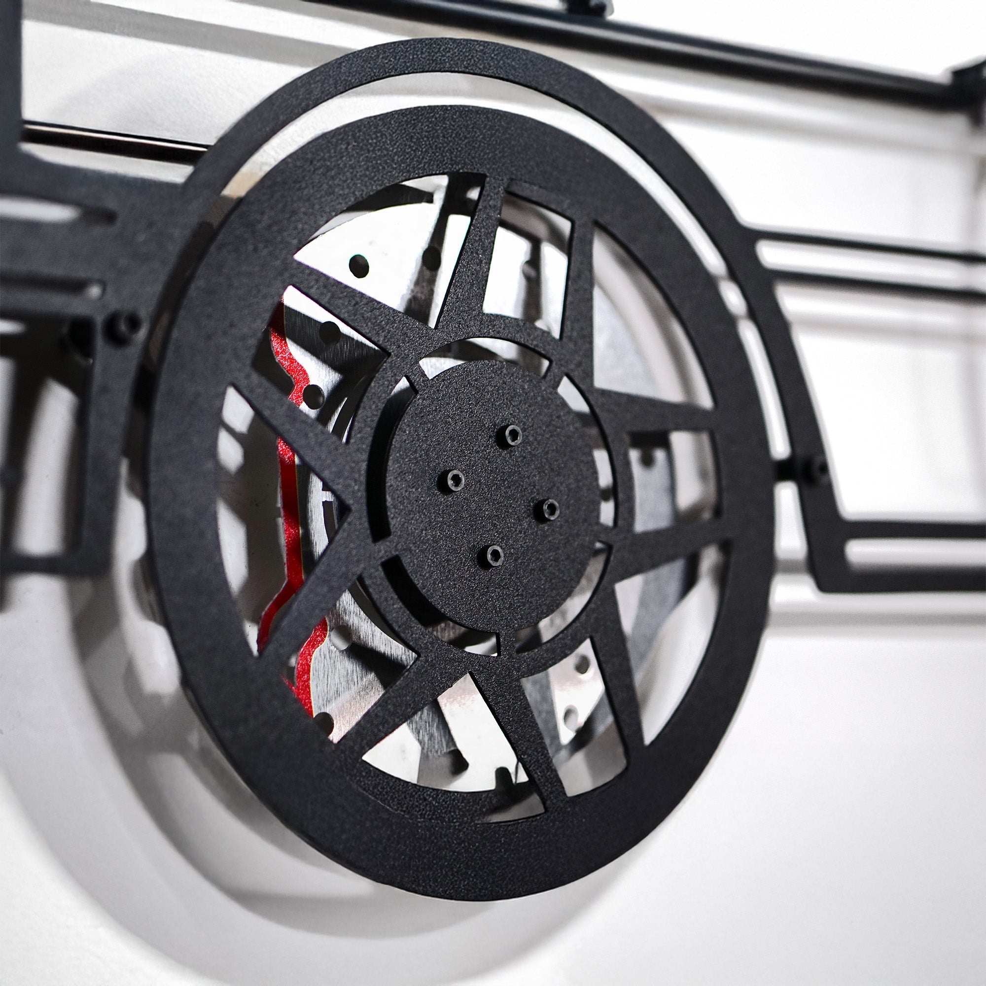 1985 400i Wall Art – Classic Steel Silhouette with Spinning Wheels-KAFMEKA024