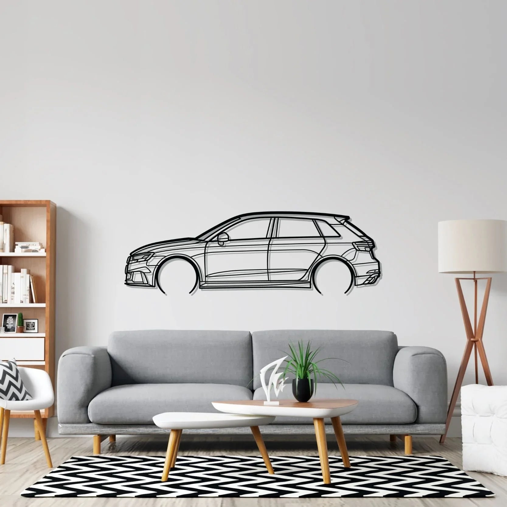 RS3 8v Detailed Silhouette Metal Wall Art