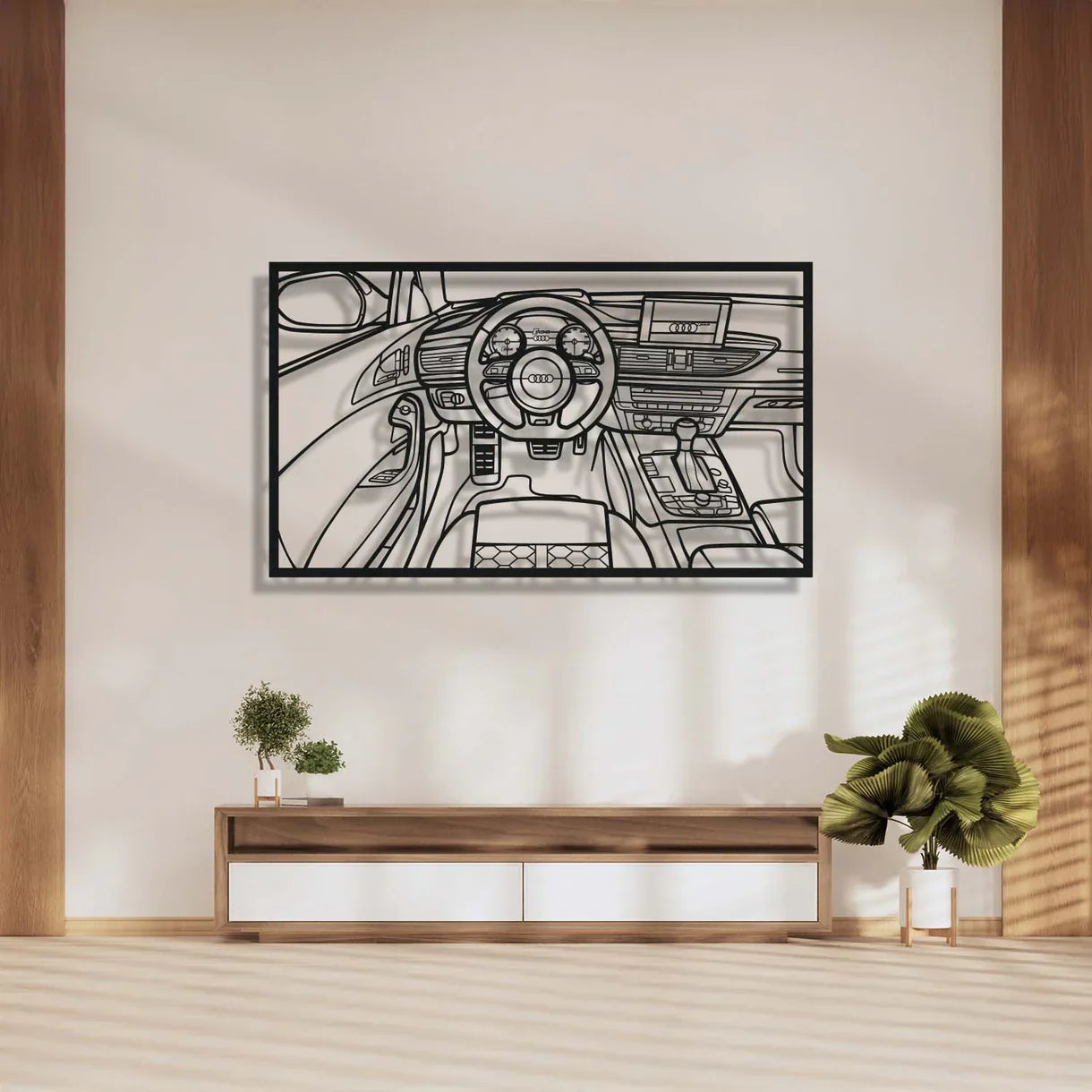 RS6 Avant Driver's Cockpit Metal Frame Wall Art