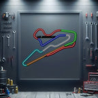 Los Barrancos Metal Neon Race Track - MTN0138