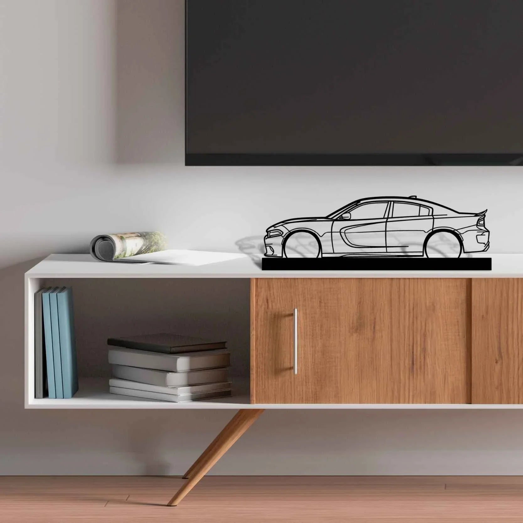 Charger 2017 SRT Silhouette Metal Art Stand