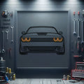 Challenger Front View Metal Neon Car Wall Art