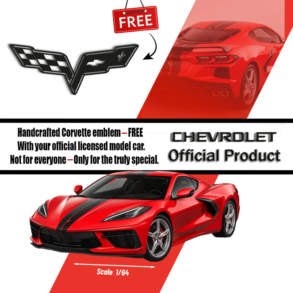 Corvette - Metal Emblem - Official Licensed Model Car - MT0926