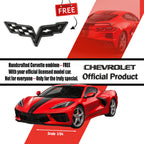 Corvette - Metal Emblem - Official Licensed Model Car - MT0926