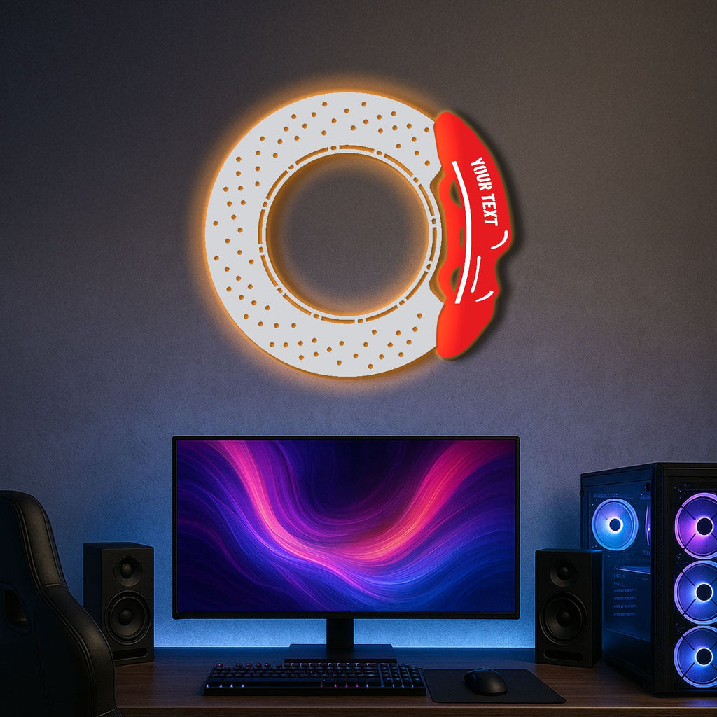 Custom Brake Unit Metal Neon Wall Art