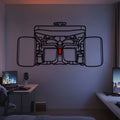 Formula 1 2024 SF-24 Back View Detailed Metal Neon Car Wall Art - MTN0281