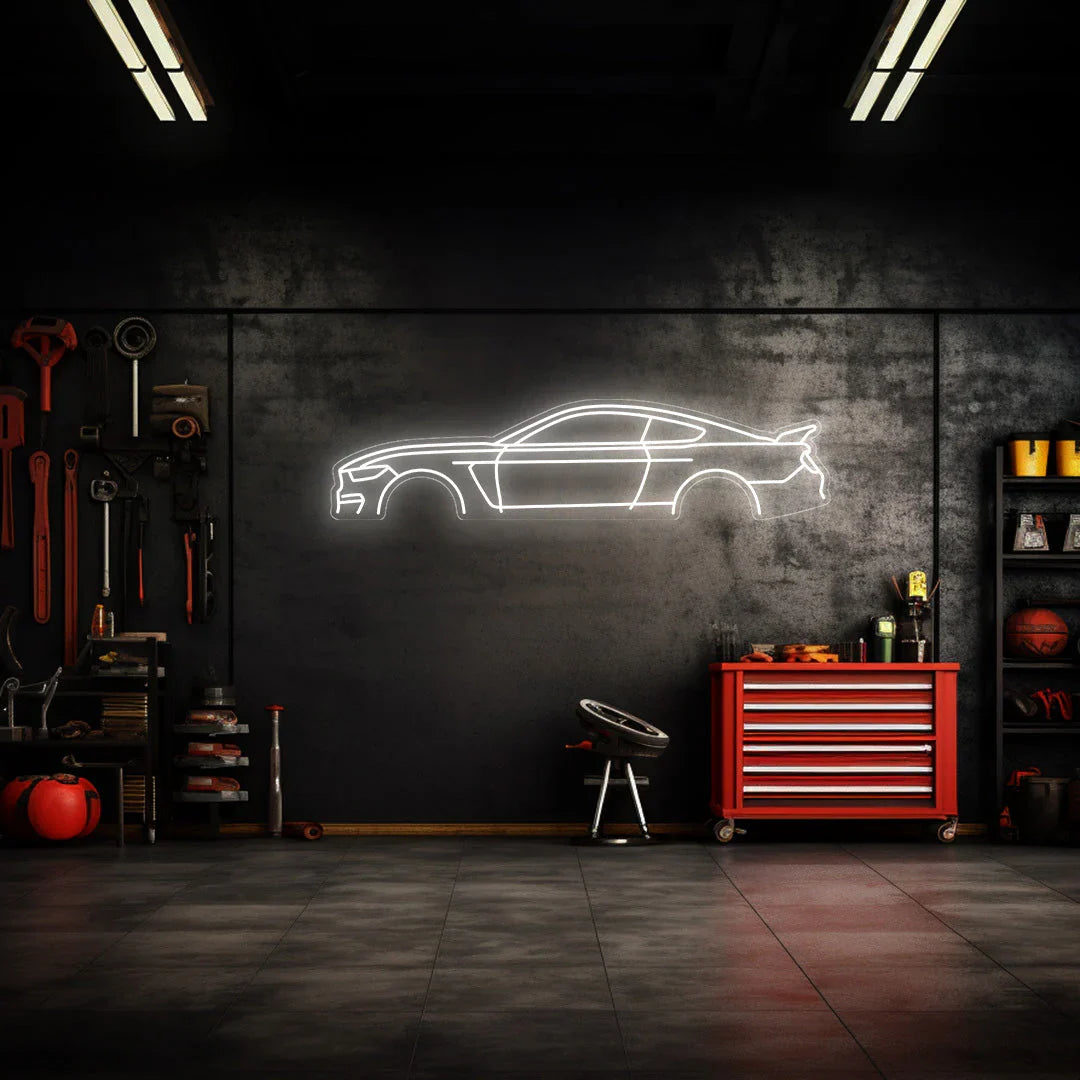 Mustang GT350 Neon Silhouette