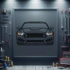 2017 Mustang Shelby GT350 Front View Metal Neon Car Wall Art