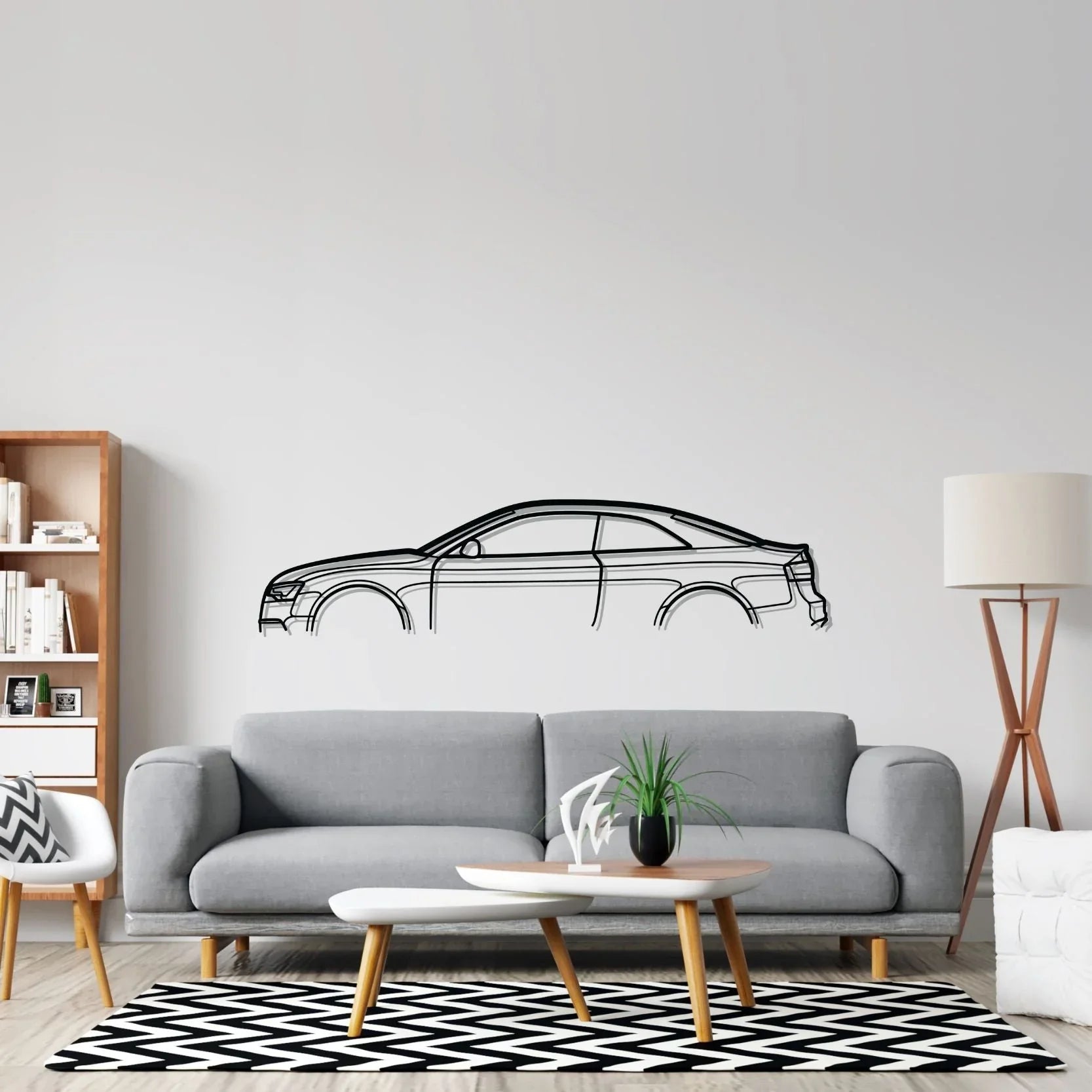 S5 Coupe mk1 Classic Silhouette Metal Wall Art