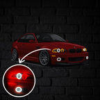 E46 Perspective Neon Car Wall Art - UV0006
