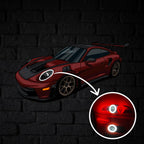 GT3 RS Perspective Neon Car Wall Art - UV0007