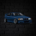 E36 Perspective Neon Car Wall Art - UV0005