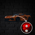 Corvette C8 Perspective Neon Car Wall Art - UV0003