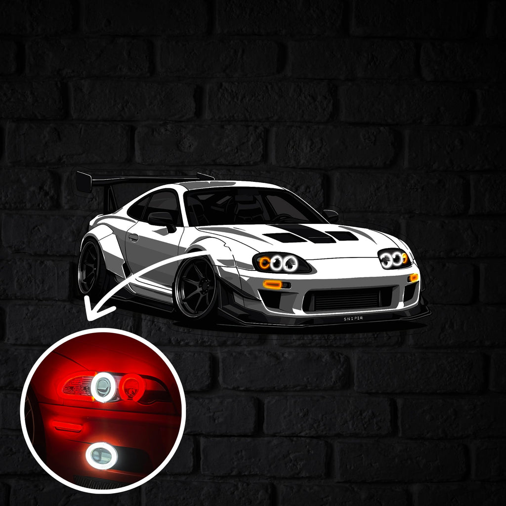 Supra MK4 Perspective Neon Car Wall Art - UV0010