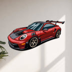 GT3 RS Perspective Neon Car Wall Art - UV0007